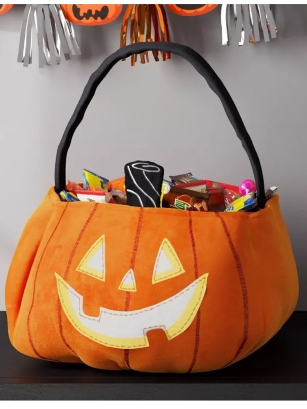 Halloween Jack-O'-Lantern Candy Basket - Orange